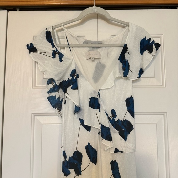 MICHELLE MASON Viscose One Shoulder Asymmetrical Hem Midi Dress - Picture 2 of 7